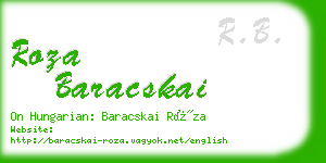 roza baracskai business card